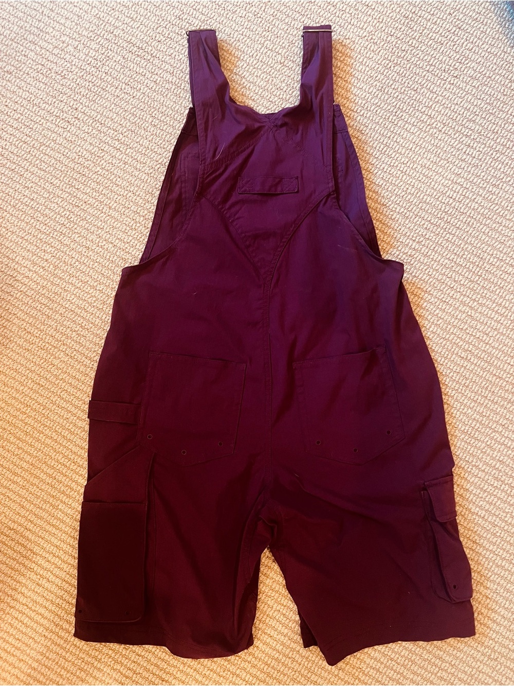 Plum Purple Duluth Trading Co Utility Short Overalls - Picture 3 of 6